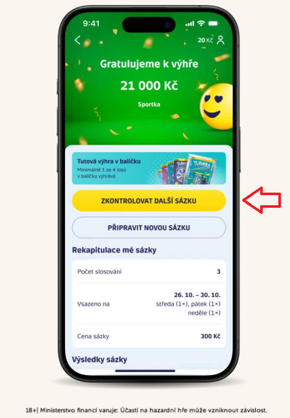 Kontrola Sportky mobilní aplikací Sazka klub Kontrola Sportky mobilní aplikací Sazka klub