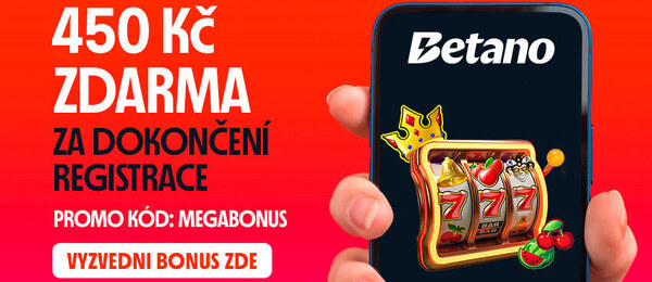 Betano bonus code MEGABONUS – odměny v hodnotě 450 Kč