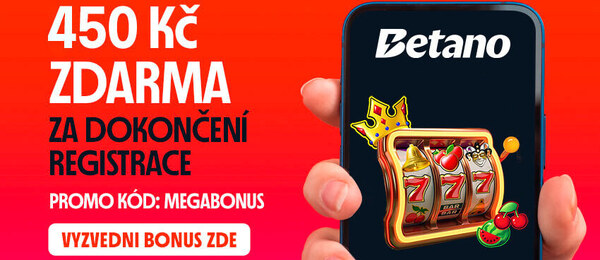 Betano bonus za registraci s promo kódem MEGABONUS