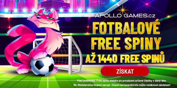 Získejte fotbalové free spiny v casinu Apollo Games