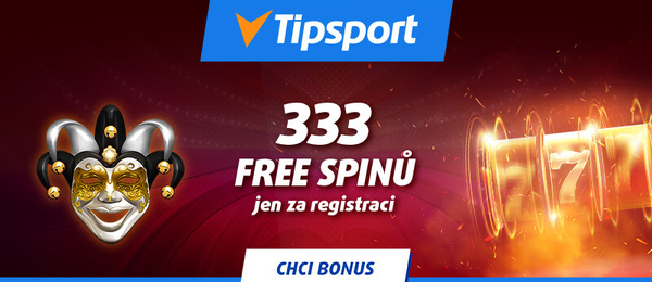 Tipsport free spiny za registraci – získejte zdarma 333 otoček 