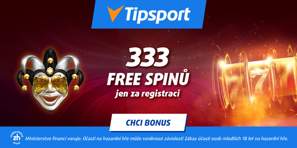 Tipsport free spiny za registraci – získejte zdarma 333 otoček