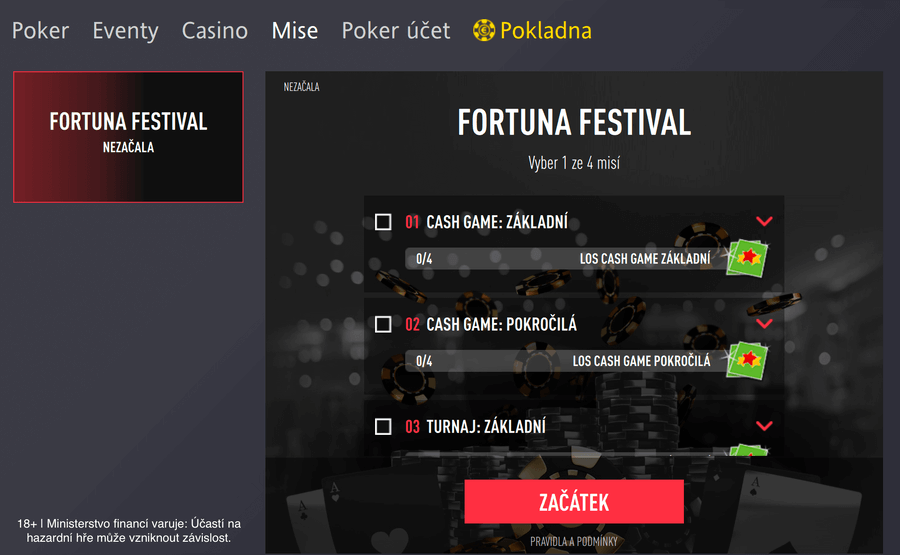 Fortuna Poker mise