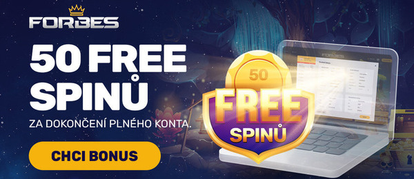 Získejte v online casinu Forbes 50 free spinů za dokončení registrace