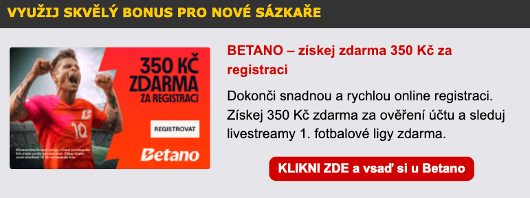 BETANO: bonus za registraci