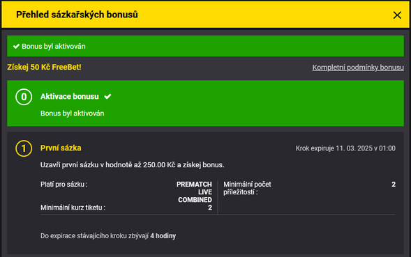 Jak aktivovat fortuna freebet?